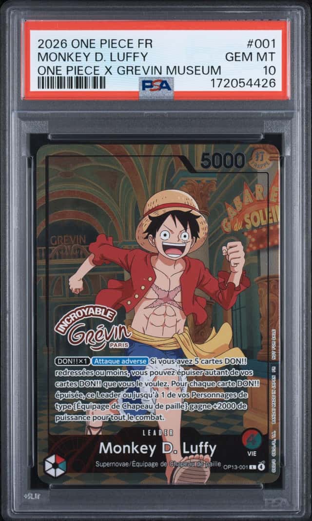 2026 One Piece Card Game Promo French One Piece × Grevin Museum Monkey D. Luffy #OP13-001