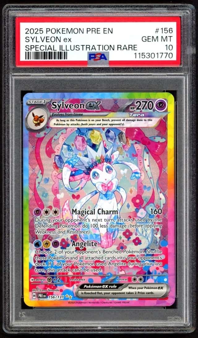 Pokemon Card - PSA 10 Sylveon EX 156/131 - Prismatic Evolutions - GEM MT PSA10