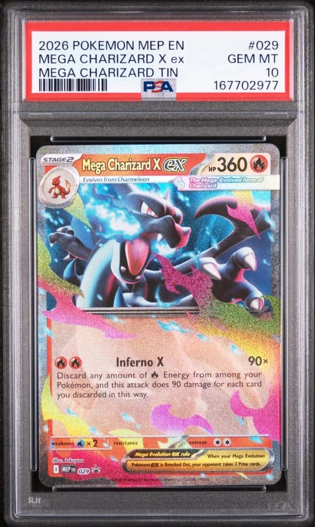 2026 POKEMON MEP EN-ME BLACK STAR PROMO #029 MEGA CHARIZARD X EX PSA 10