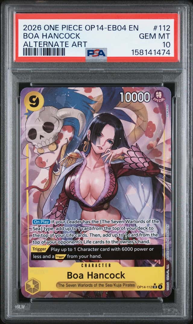 2026 One Piece Sea's Seven Boa Hancock Super Rare Alt Art #OP14-112 PSA 10 (74)