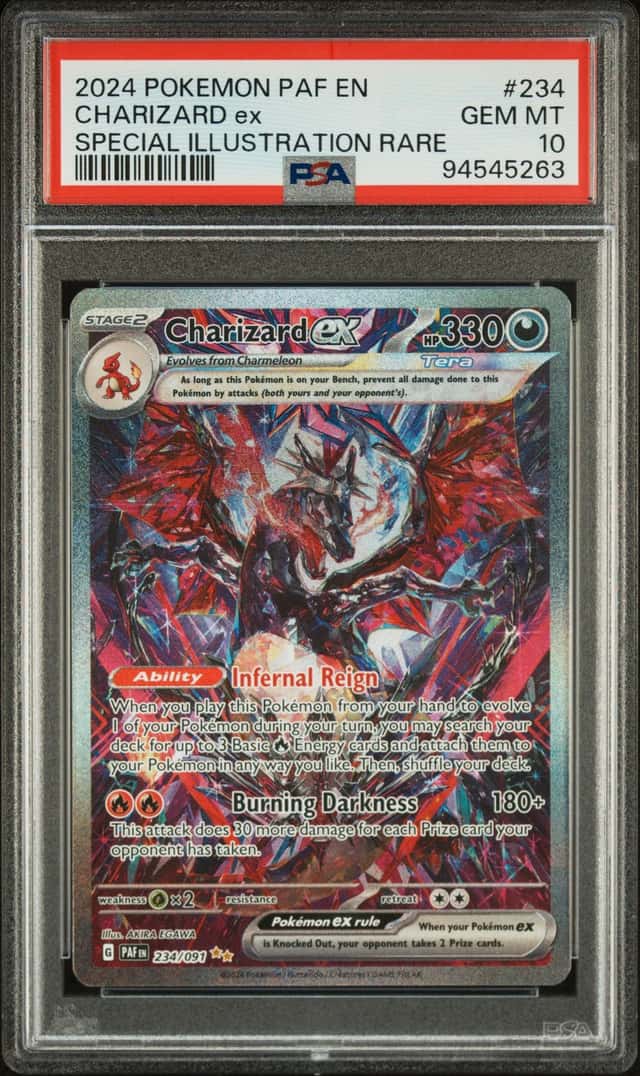 Pokemon Charizard ex Paldean Fates 234/091 Special Illustration Rare PSA 10