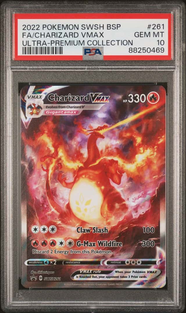 2022 Pokemon SWSH BSP Ultra-Premium Collection #261 FA Charizard VMax PSA 10