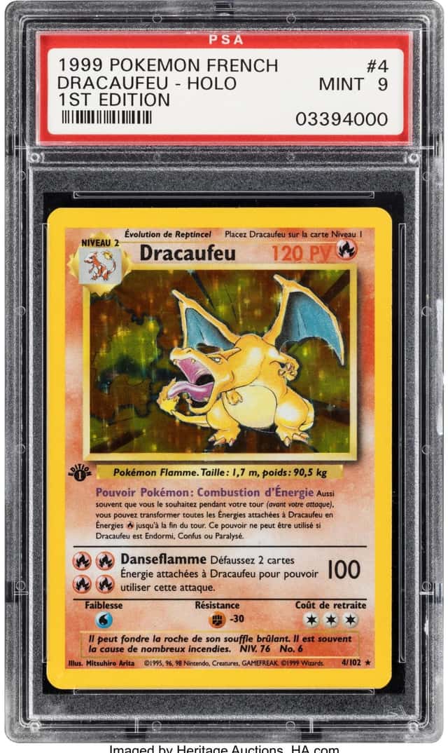 Pokémon Charizard 4 French 1st Edition Base Set PSA...