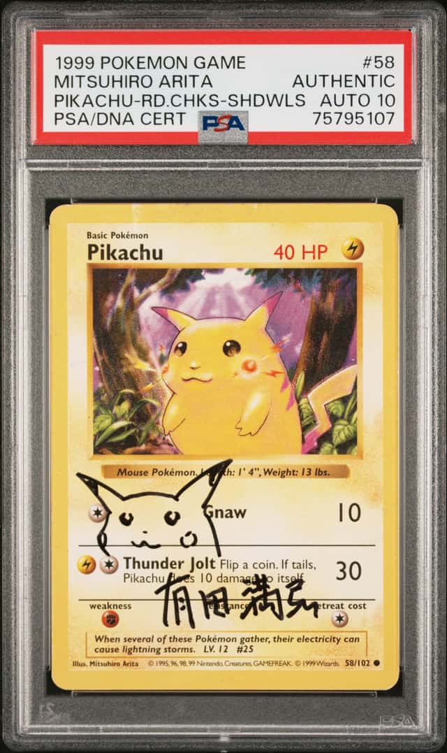 Pokémon Pikachu 58 Shadowless Base Set PSA Authentic...
