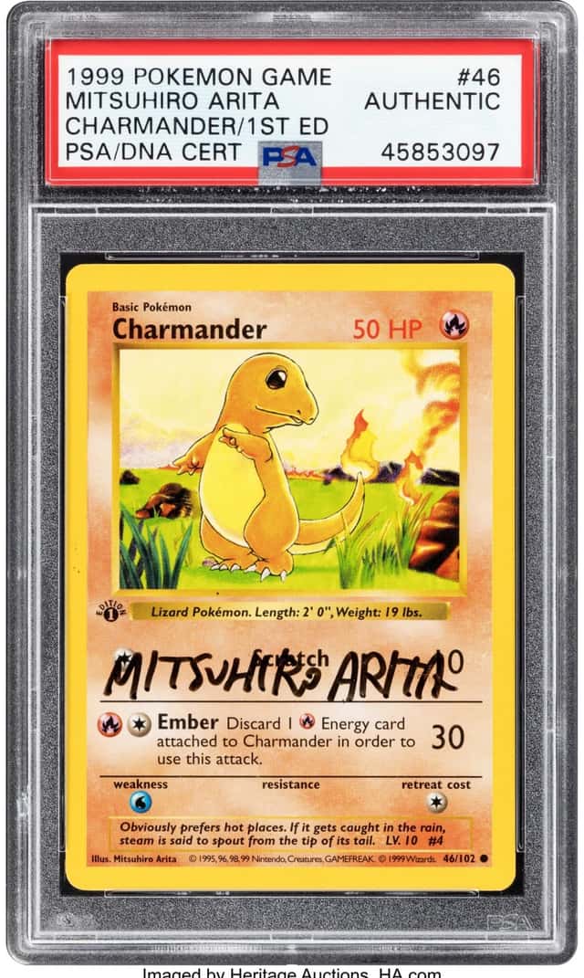 Pokémon Charmander 46 1st Edition Base Set PSA Authentic...