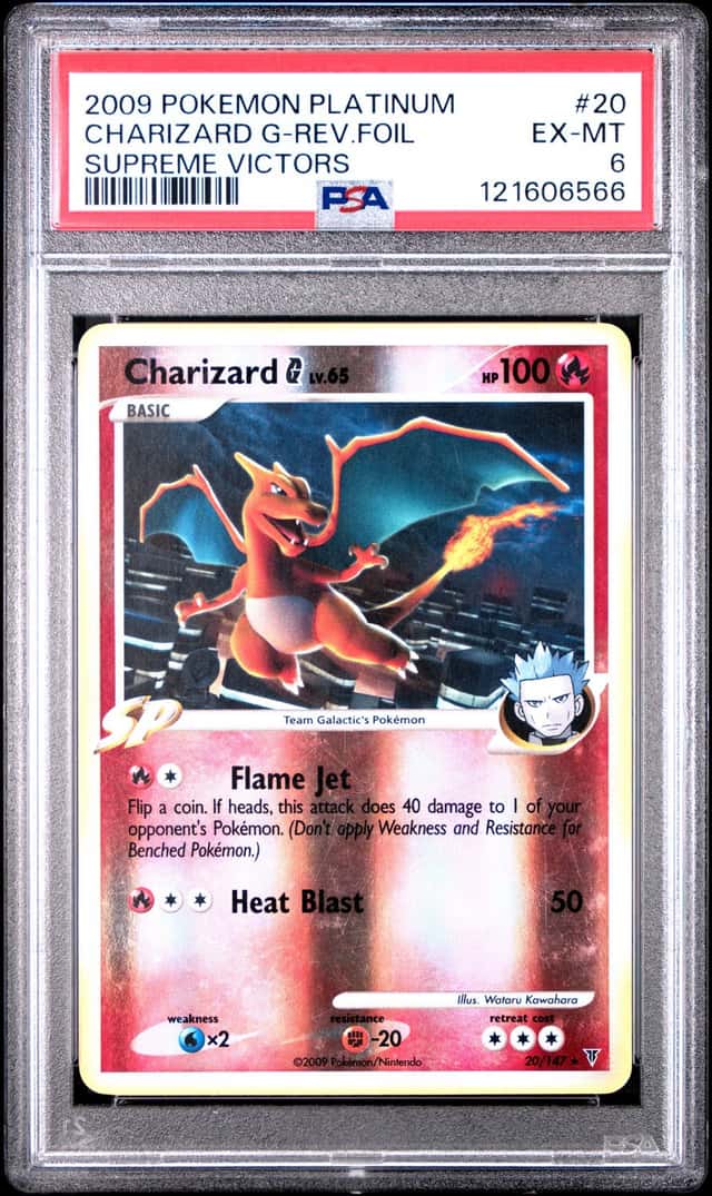 2009 POKEMON PLATINUM SUPREME VICTORS #20 CHARIZARD G-REVERSE FOIL PSA 4