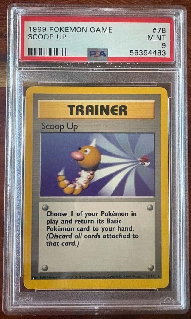 1999 pokemon Base Set unlimited Scoop up psa 9