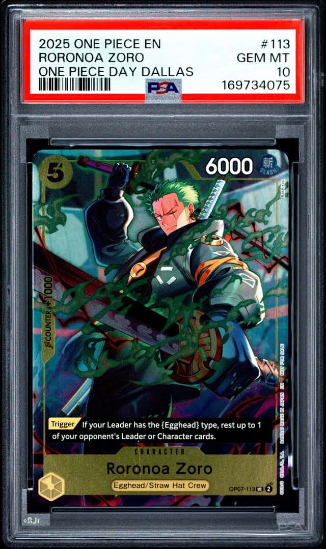 2025 One Piece Promos One Piece Day Dallas Roronoa Zoro #OP07-113