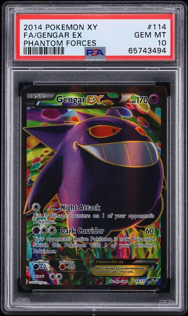 2014 Pokemon XY Phantom Forces Full Art Gengar Ex #114 PSA 10 GEM MINT