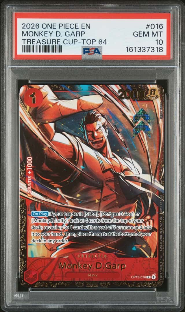 2026 One Piece Promo Treasure Cup March Top 64 Monkey D. Garp #OP13-016