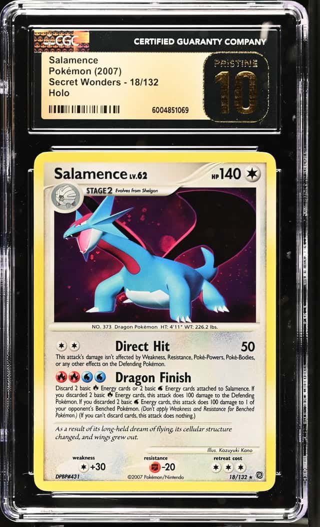 2007 Pokemon Diamond & Pearl Secret Wonders Holo Salamence #18 CGC 10 PRISTINE