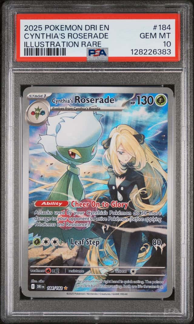 Pokemon 2025 Cynthia's Roserade 184/182 IR Destined Rivals GEM MINT PSA 10