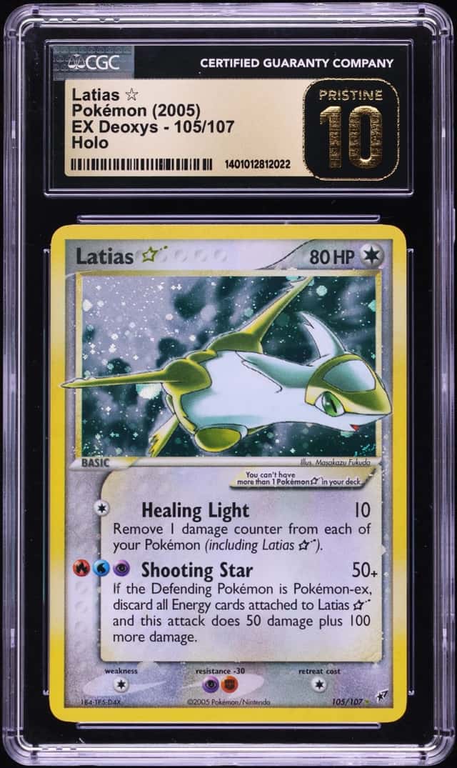 2005 Pokemon EX Deoxys Holo Latias Gold Star #105 CGC 10 PRISTINE