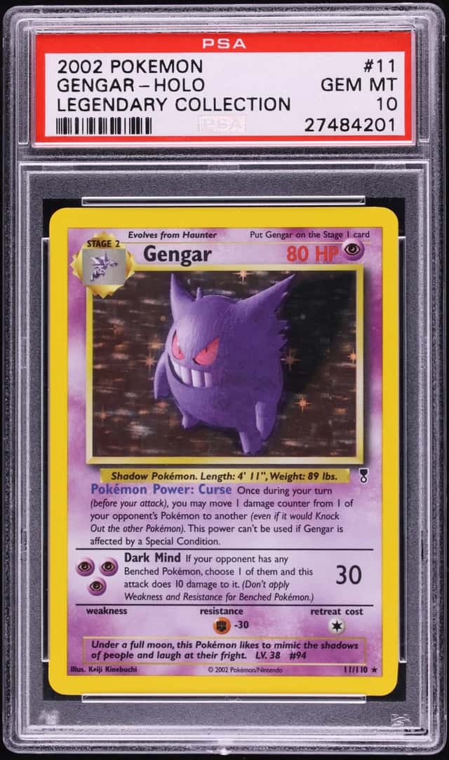 2002 Pokemon Legendary Collection Holo Gengar #11 PSA 10 GEM MINT