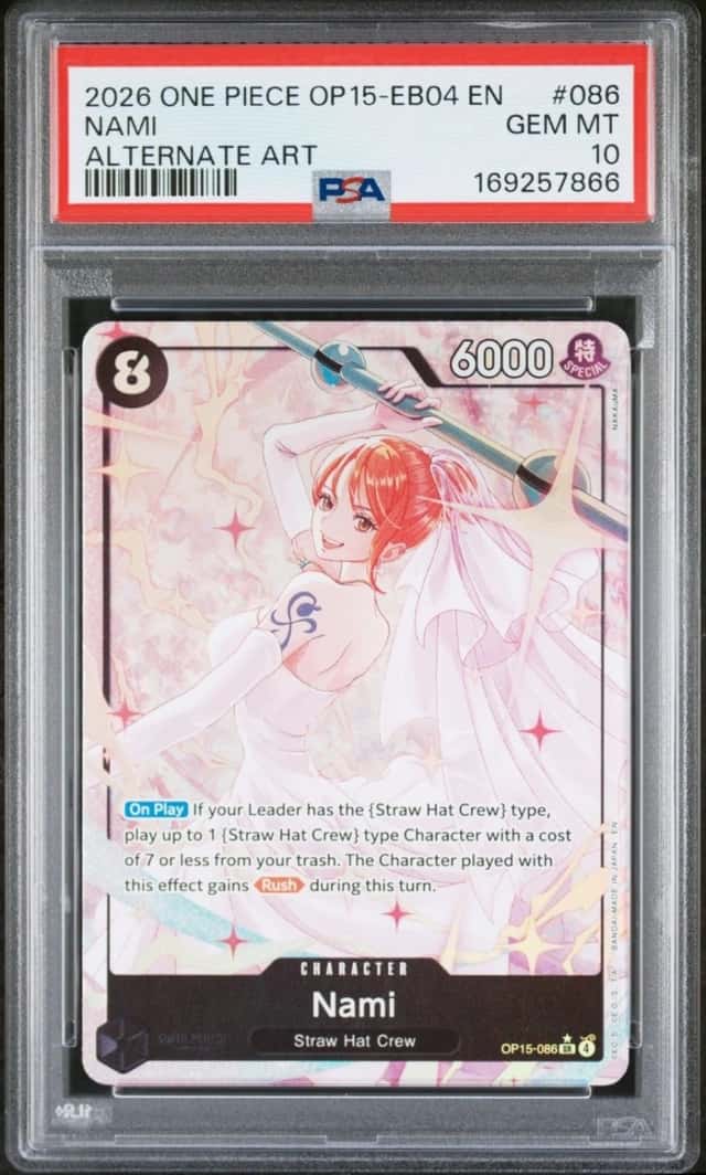 One Piece Nami Alternate Art EB04 OP15-086 PSA 10 Gem Mint