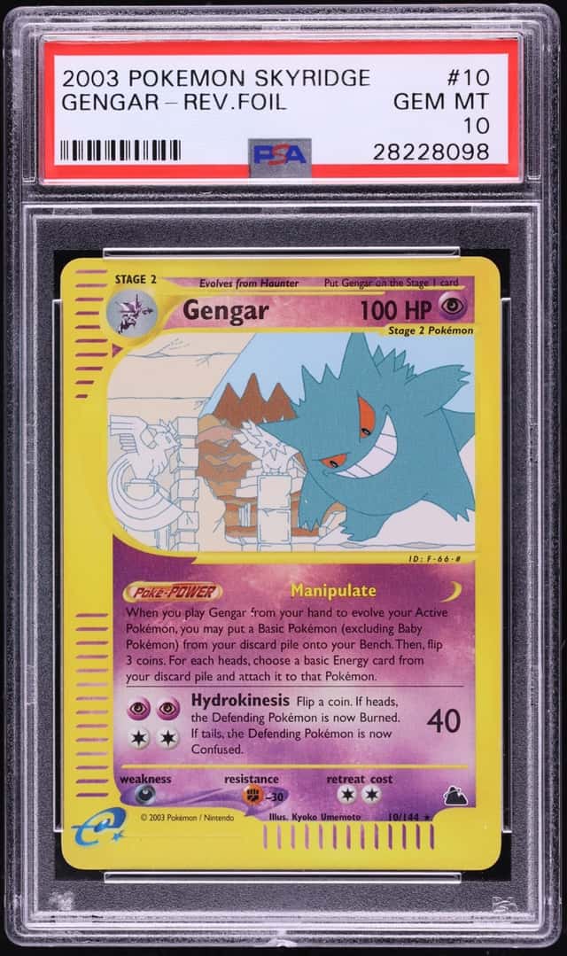 2003 Pokemon Skyridge Reverse Holo Gengar #10 PSA 10 GEM MINT