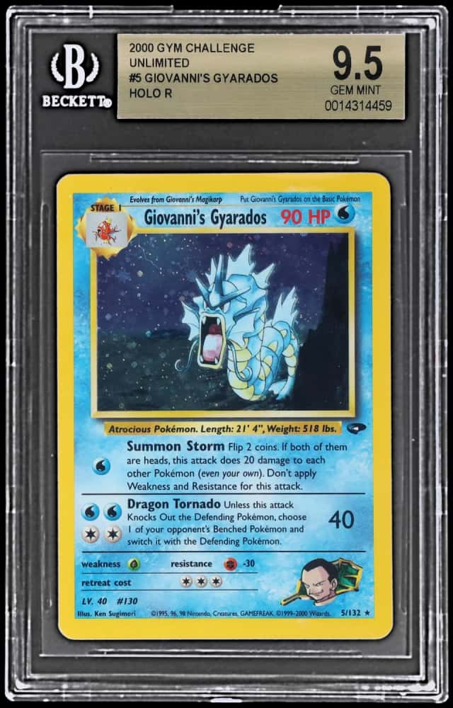 2000 Pokemon Gym Challenge Holo Giovanni's Gyarados #5