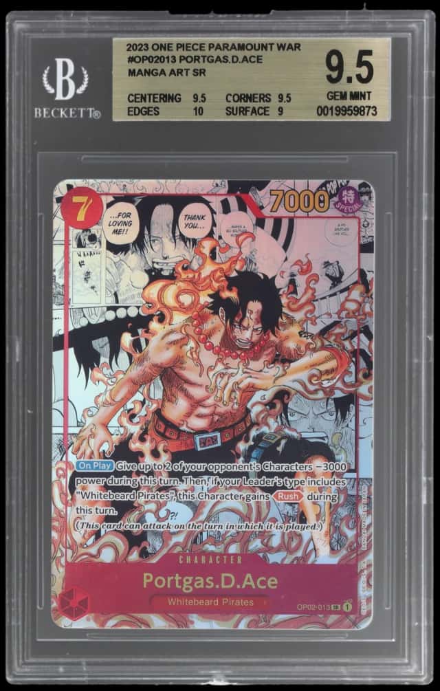 2023 One Piece Paramount War Manga Alternate Art Portgas D. Ace #OP02013