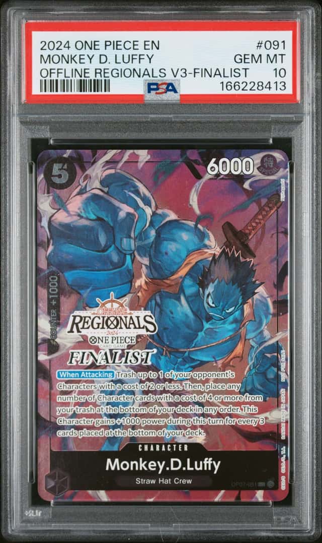 2024 One Piece Promo Offline Regional Volume 3 Finalist Monkey D. Luffy #OP07-091