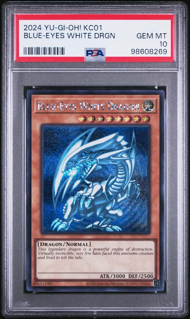 Blue Eyes White Dragon Kc01-25th Anniversary Kaiba Secret Rare Yugioh PSA 10 *69