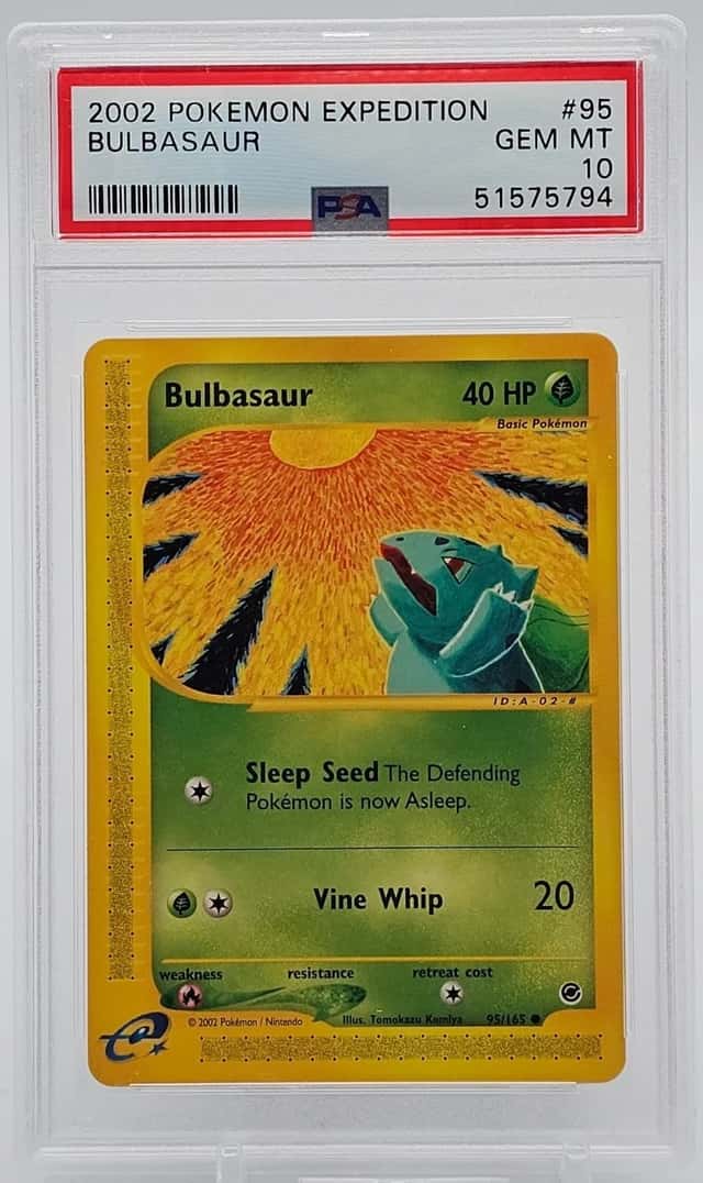 BULBASAUR 2002 POKEMON EXPEDITION 95/165 COMMON PSA 10 Q5677