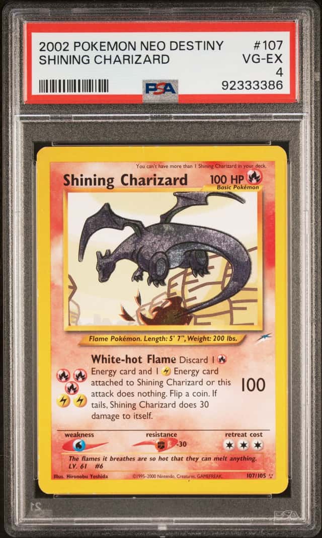 2002 Pokemon Neo Destiny Shining Charizard #107
