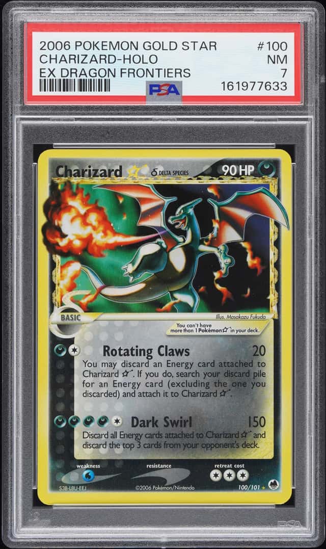 2006 Pokemon Ex Dragon Frontiers Holo Charizard Gold Star #100