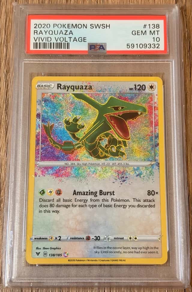 2020 Pokemon SWSH Vivid Voltage #138 Rayquaza PSA 10 GEM MINT