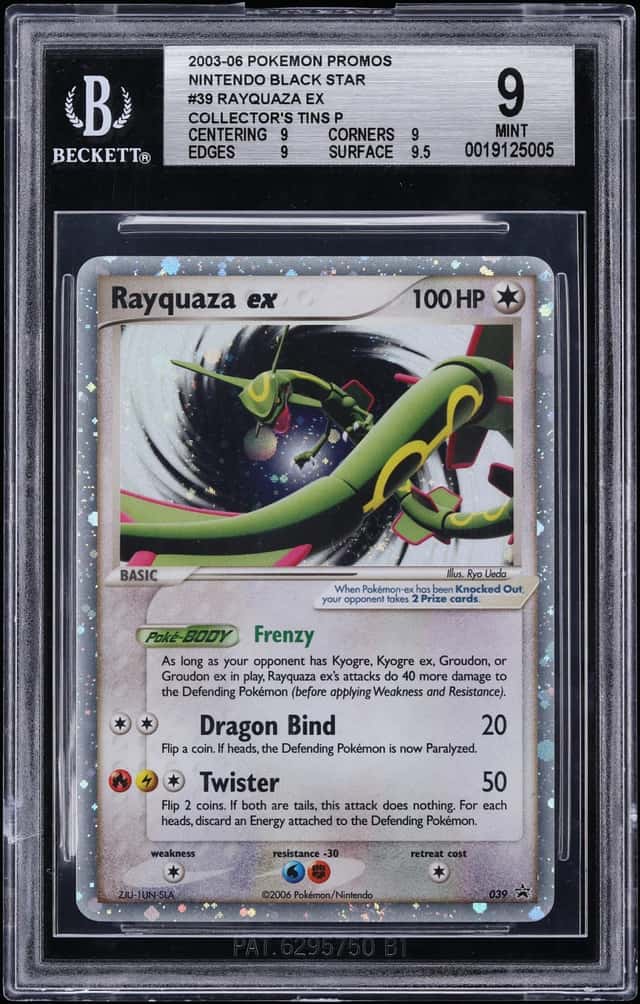 2003 Pokemon EX Black Star Promo Collector's Tins Rayquaza ex #039 BGS 9 MINT