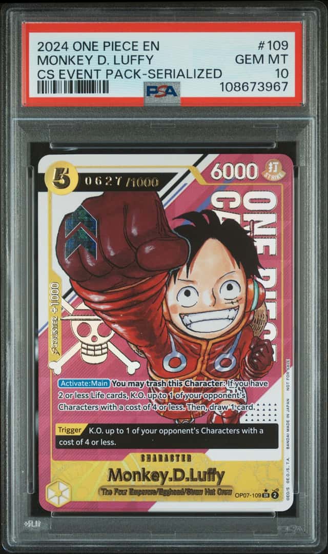 2024 One Piece Championship ‘24 Event Pack Serialized Monkey D. Luffy #OP07-109 /1000