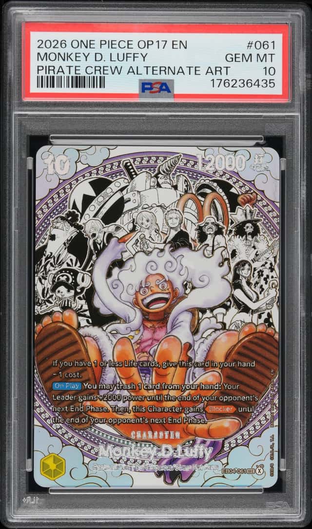 2026 ONE PIECE OP17-THE WORLD'S STRONGEST WARRIORS AA #061 MONKEY D LUFFY PSA 10