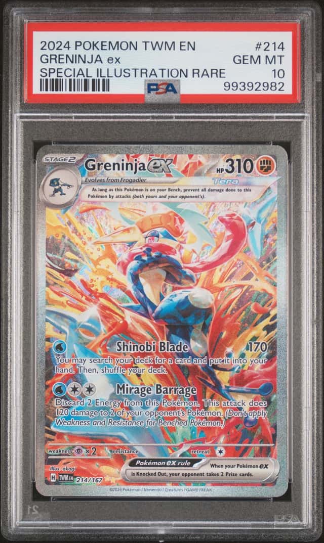 Pokemon 2024 Greninja ex 214/167 SIR Twilight Masquerade GEM MINT PSA 10
