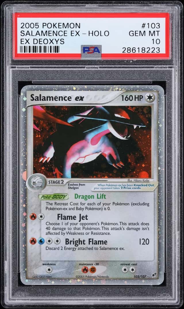 2005 Pokemon EX Deoxys Holo Salamence Ex #103 PSA 10 GEM MINT