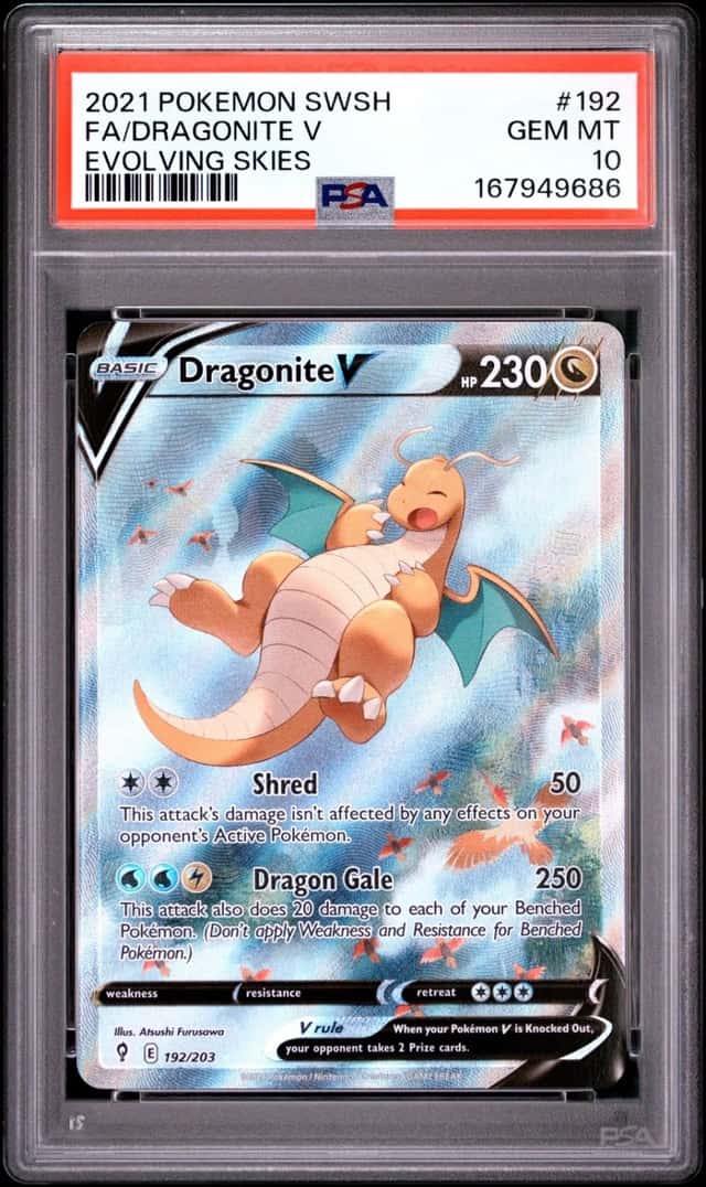 Dragonite V 192/203 Evolving Skies Pokemon PSA 10 *686