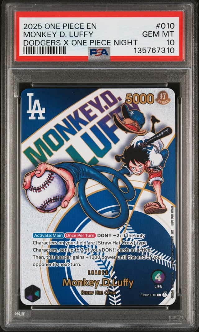 2025 One Piece Promo Dodgers X One Piece Night Monkey D. Luffy #EB02010