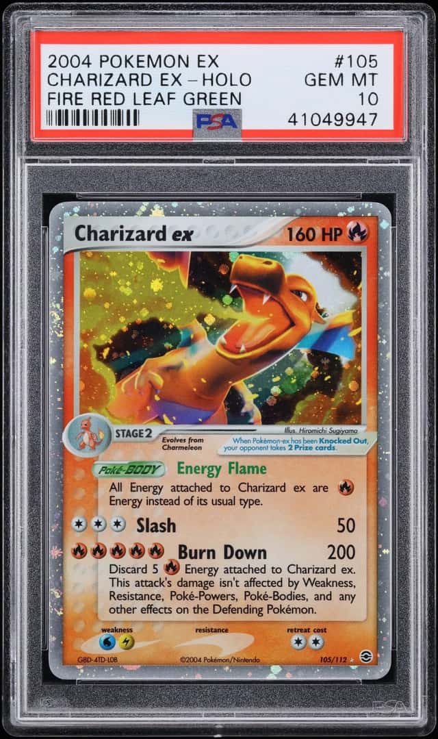 2004 Pokemon EX Fire Red & Leaf Green Holo Charizard ex #105 PSA 10 GEM MINT