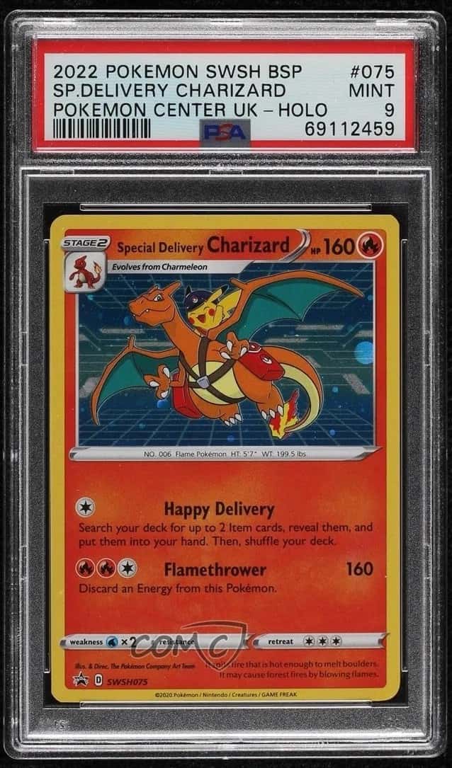 Special Delivery Charizard Holo Pokémon Sword & Shield Black Star PSA 9 MINT