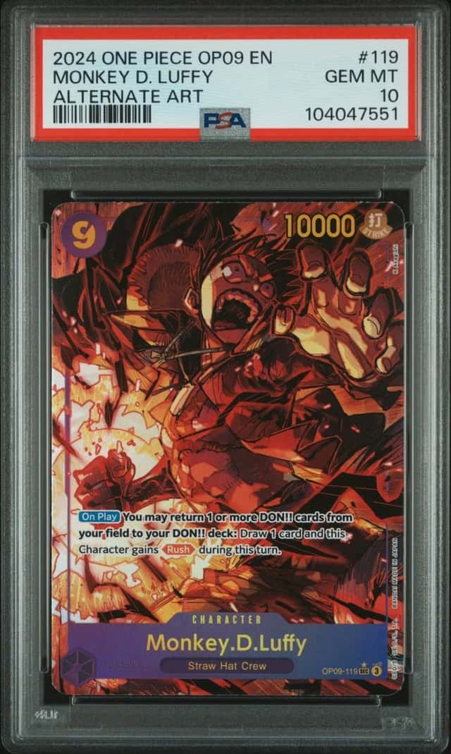 Monkey D. Luffy One Piece Op09-Emperors In The New World 119 PSA 10