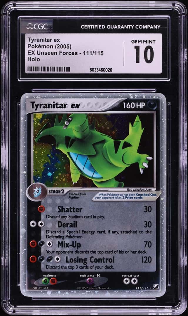 2005 Pokemon EX Unseen Forces Holo Tyranitar EX #111 CGC 10 GEM MINT