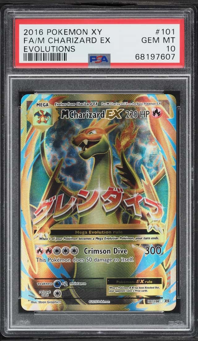2016 Pokemon XY Evolutions Full Art M Charizard EX #101 PSA 10 GEM MINT