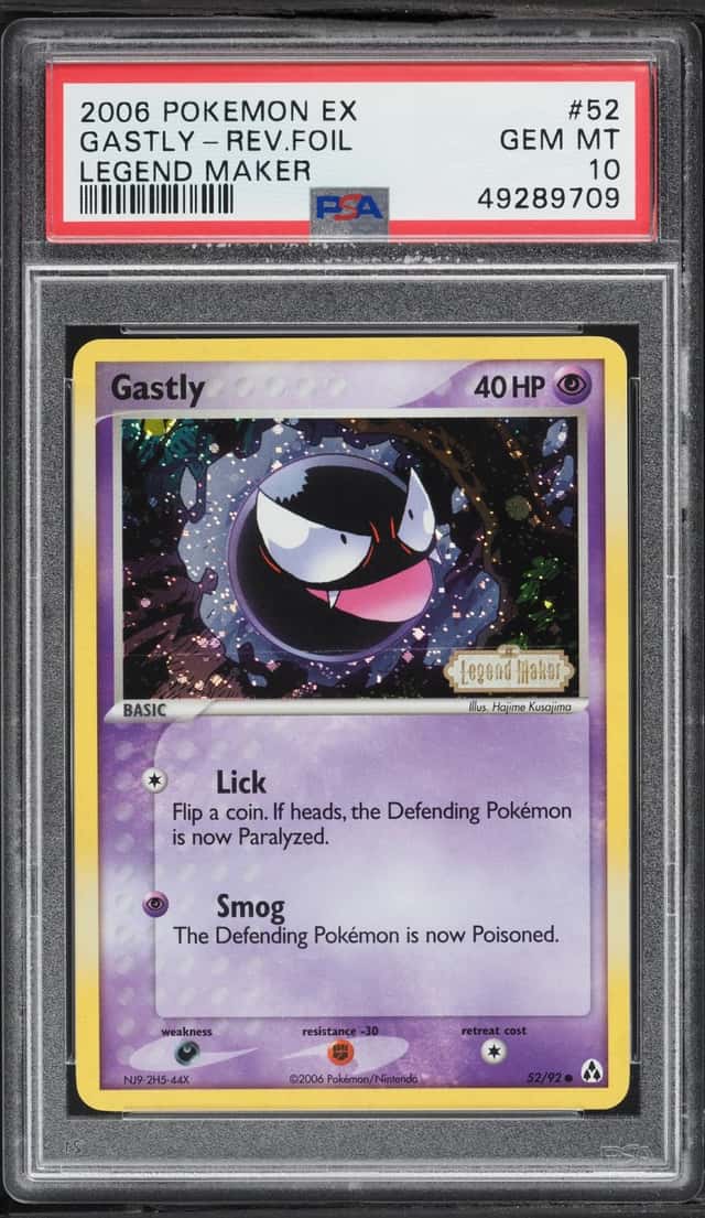 2006 Pokemon EX Legend Maker Reverse Holo Gastly #52 PSA 10 GEM MINT
