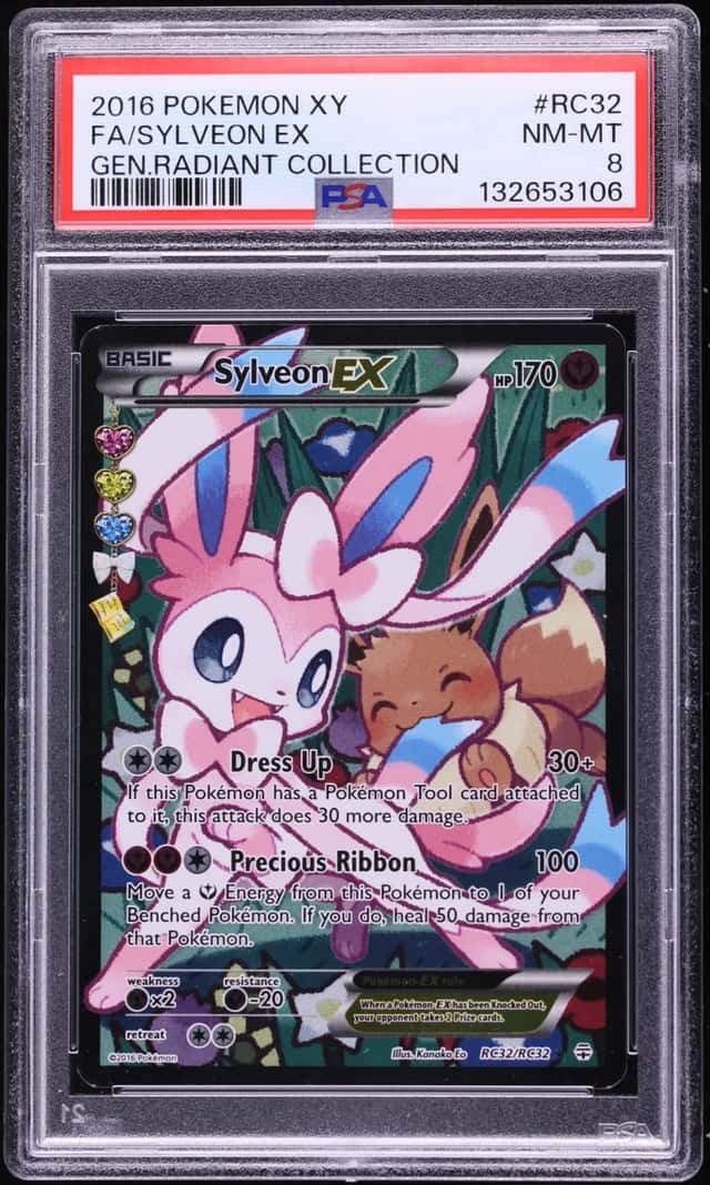 2016 Pokemon XY Generations Radiant Collection Full Art Sylveon EX #RC32 PSA 8 NM-MT
