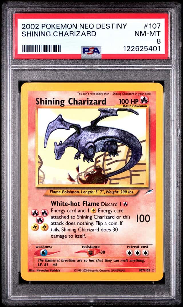 2002 Pokemon Neo Destiny Shining Charizard #107