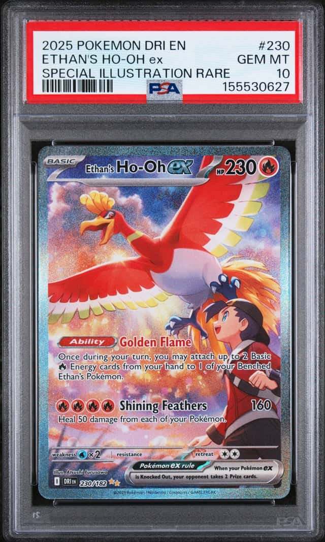 Pokemon 2025 Ethan's Ho-Oh ex 230/182 SIR Destined Rivals GEM MINT PSA 10