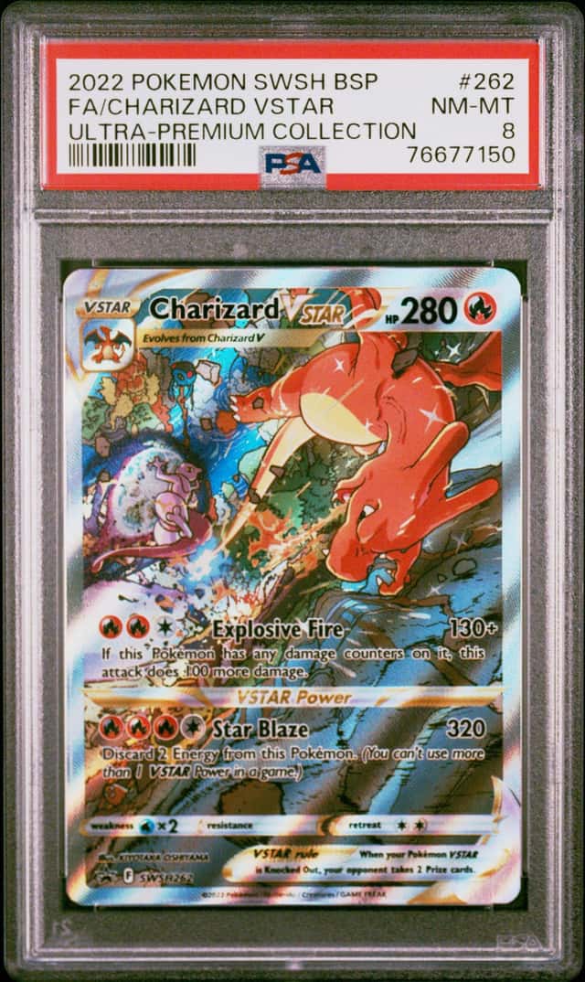 Charizard VSTAR SWSH: Sword & Shield Promos SWSH262 Full Art Holo PSA 8