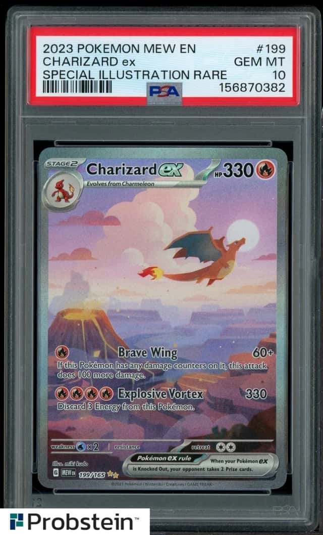 2023 Pokemon Mew En Special Illustration Rare #199 Charizard ex PSA 10 GEM MINT