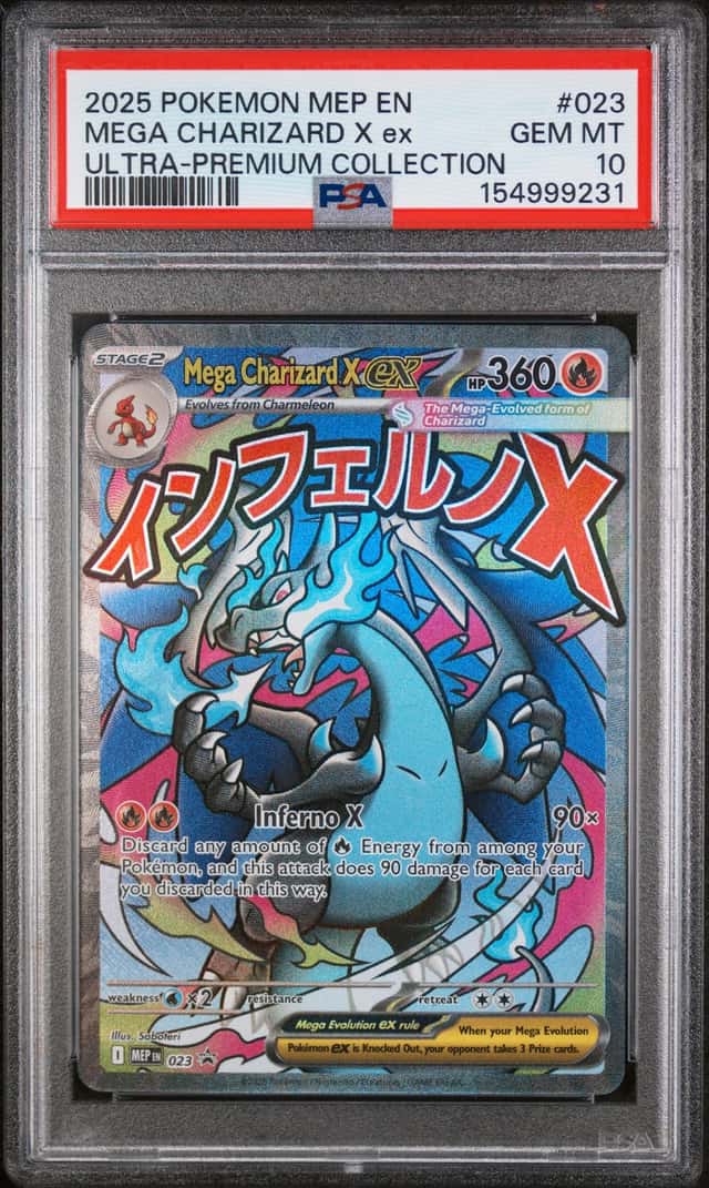 The Pokemon Company PSA 10 2025 Mega Charizard X ex #023 MEP Holo EN 360HP
