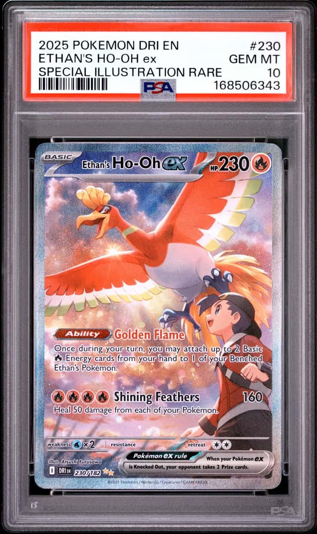Pokemon 2025 Ethan's Ho-Oh ex 230/182 SIR Destined Rivals GEM MINT PSA 10