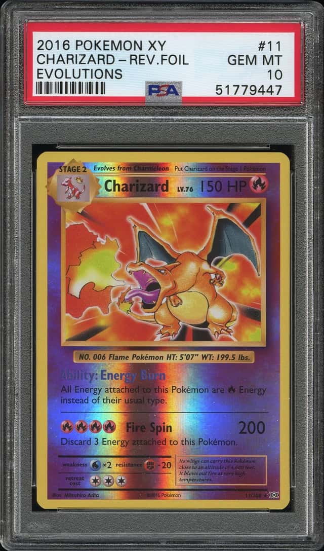 Pokemon Charizard Reverse Holo XY Evolutions 11/108 PSA 10 Gem Mint