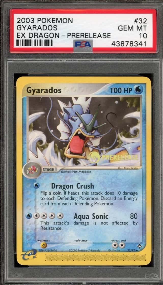 Pokemon Gyarados Dragon 32 Prerelease PSA 10 Gem Mint